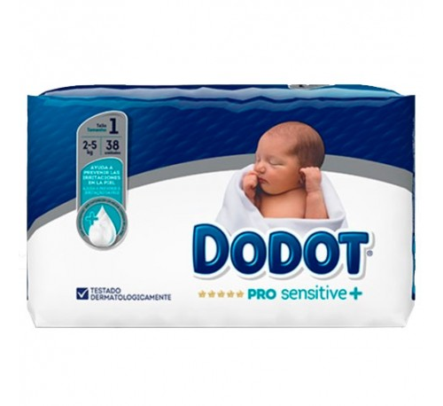 Pañal infantil - dodot pro sensitive (t- 1 2-5 kg 38 u)