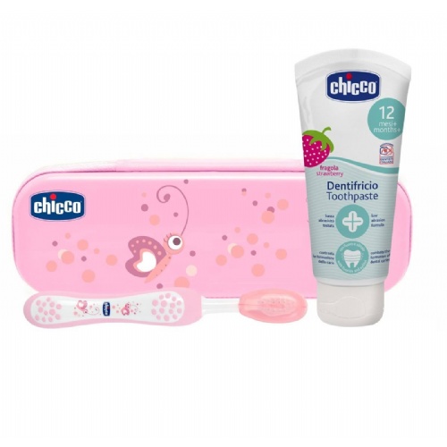 Chicco set dental siempre sonriente (rosa)