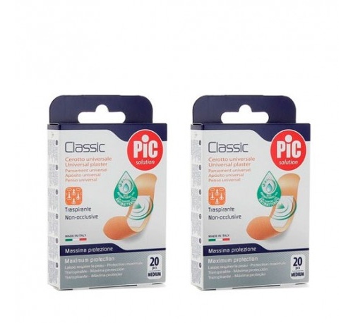 Pic classic con bactericida - aposito adhesivo (19x 77 mm 20 u)