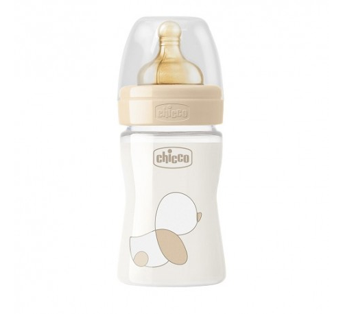 Biberon vidrio t caucho - chicco original touch (neutro 0m+ flujo normal 150 ml)