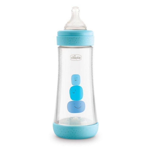 Biberon plastico t silicona - chicco perfect5 (azul 4m+ flujo rapido 300 ml)