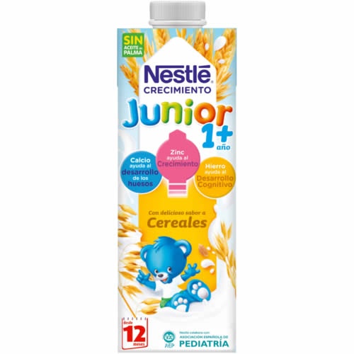 Nestle junior crecimiento 1+ cereales (1 l brik)