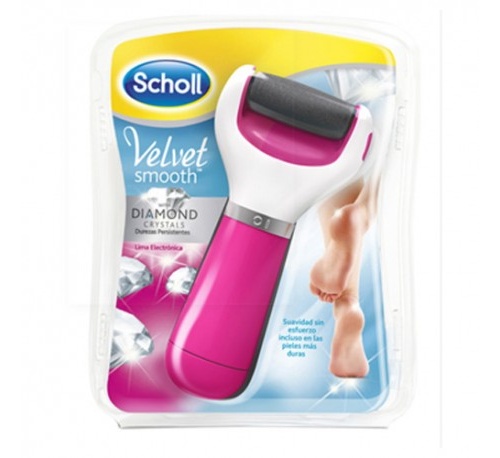 Scholl velvet smooth - lima electronica con recambio exfoliante (rosa)
