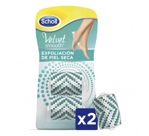 Scholl velvet smooth - recambio exfoliante para piel seca (2 recambios)