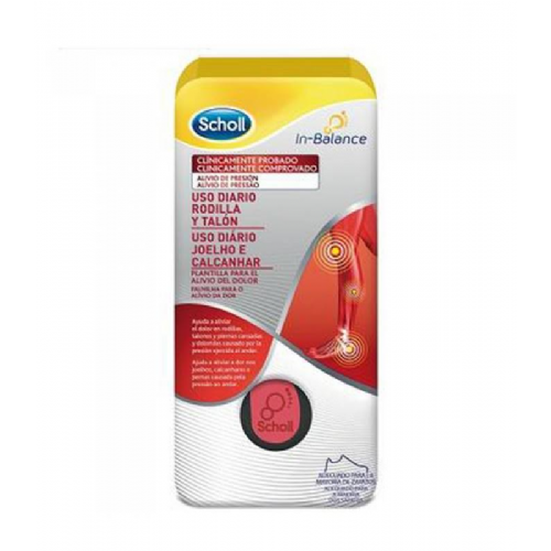 Plantillas uso diario rodilla y talon - scholl in-balance (talla m 1 par)