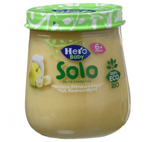 Hero baby solo manzana platano y yogur (120 g)