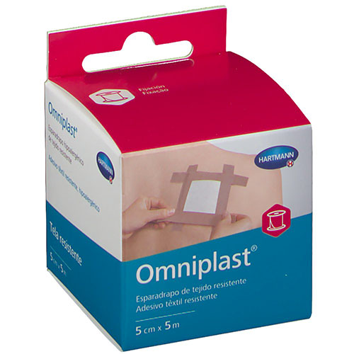 Esparadrapo hipoalergico - omniplast tejido resistente (1 unidad 5 m x 5 cm)