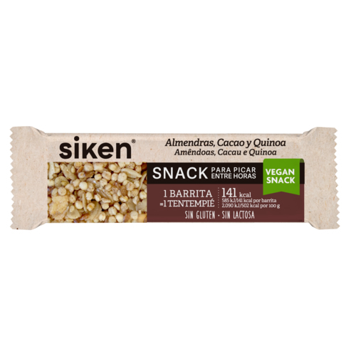 Siken form barrita almendras & cacao quinoa (1 u)