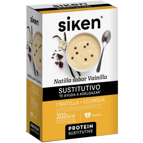 Siken protein sustitutive natilla (vainilla 6 sobres)