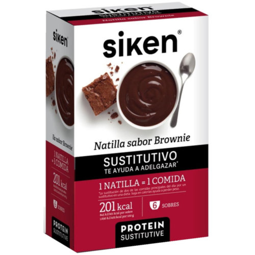 Siken protein sustitutive natilla (brownie 6 sobres)