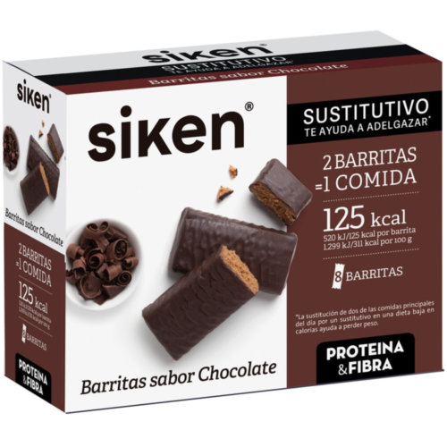 Siken protein sustitutivo barrita (44 g chocolate 8 u)