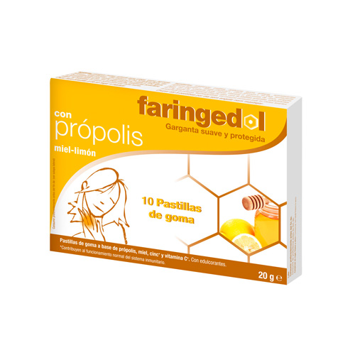Faringedol pastillas de goma (20 g miel limon 10 u)