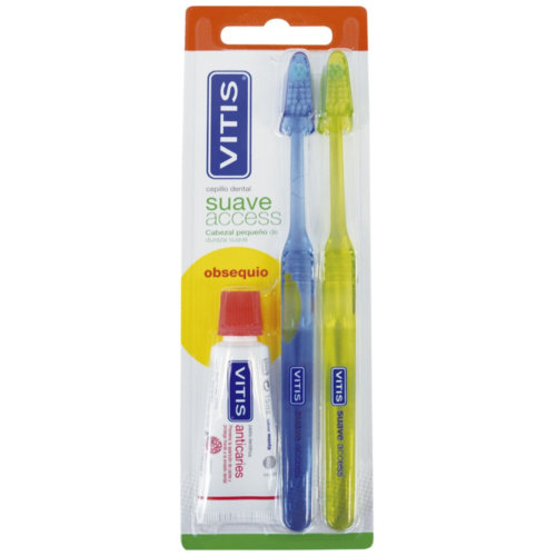 CEPILLO DENTAL ADULTO - VITIS ACCESS (SUAVE BLISTER 2 U)
