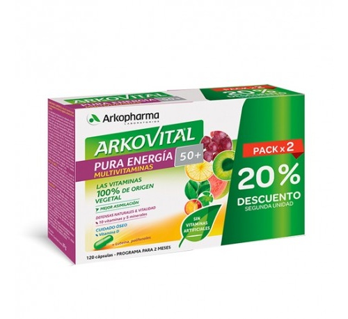 Arkovital pura energia 50+ (2 unidades 60 capsulas pack)