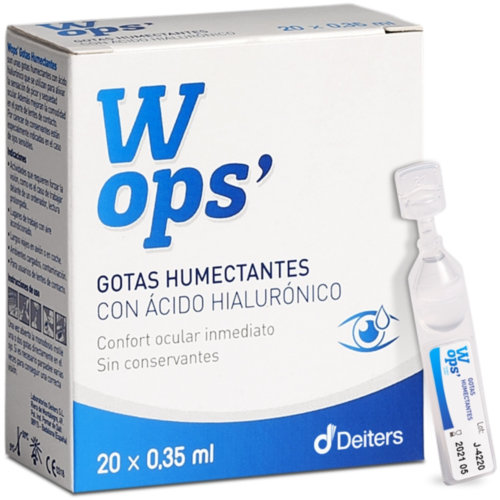 Wops gotas humectantes c/ ac hialuronico (0.35 ml 20 monodosis)