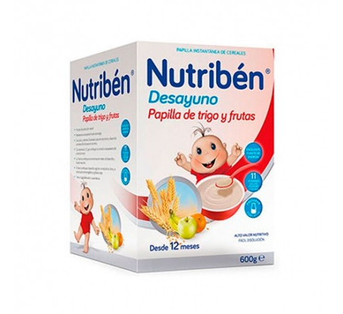 Nutriben desayuno papilla de trigo con fruta (600 g)