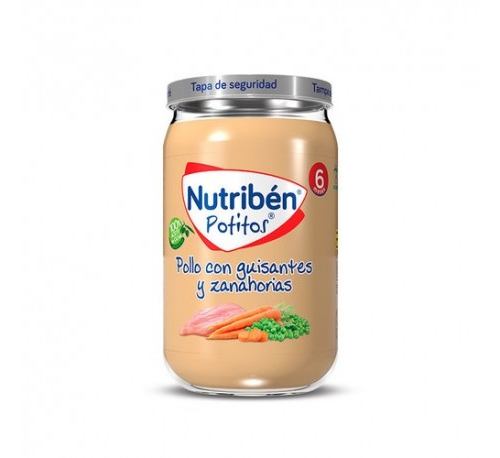 Nutriben pollo con guisantes y zanahorias (potito 235 g)