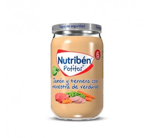 Nutriben pollo y ternera con verduritas (potito 235 g)