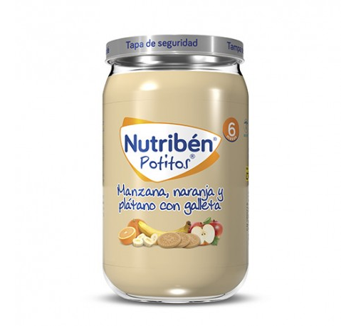 Nutriben manzana naranja platano y galleta (potito 235 g)