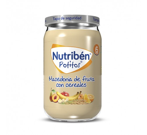 Nutriben macedonia de fruta con cereales (potito 235 g)