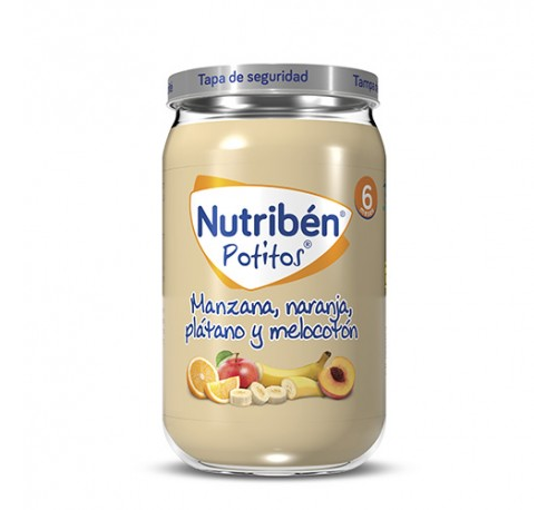 Nutriben manzana naranja platano y melocoton (potito 235 g)