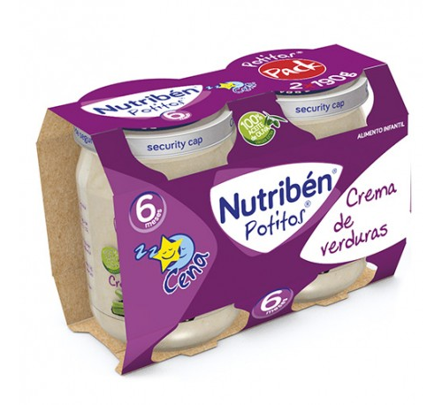 Nutriben cena crema de verduras (potito 2 x 190 g)