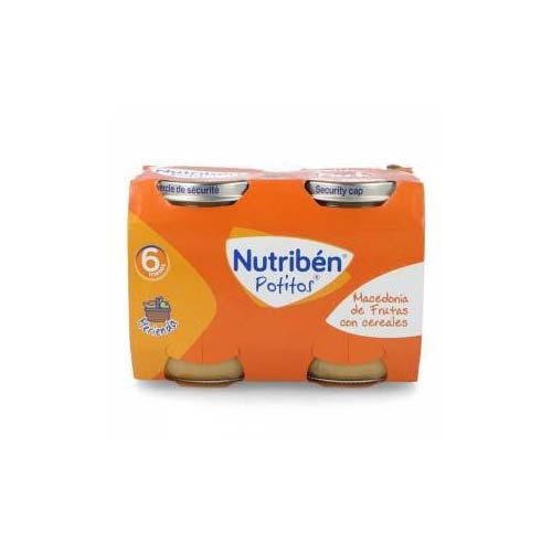 Nutriben potitos macedonia de frutas con cereales (2 x 190 g)