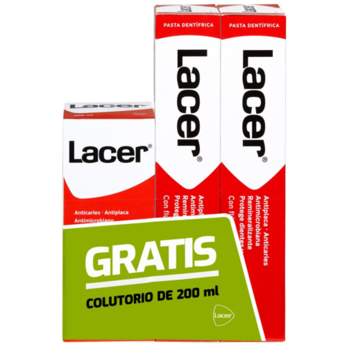 Lacer pasta dental 125 x 2 + coluto 200