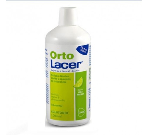 Ortolacer ortodoncia colutorio (1 envase 1000 ml sabor lima fresca)