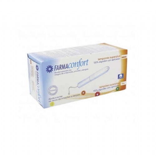 Tampones 100% algodon - farmaconfort con aplicador (super plus 14 u)