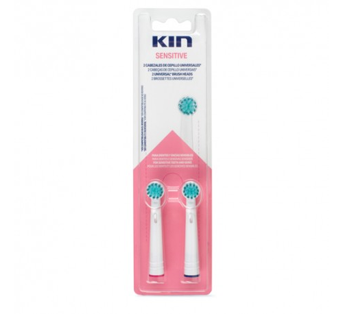 Cepillo dental electrico recambio - kin sensitive (2 u)