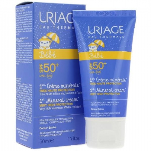 Uriage bebe 1era crema mineral spf50+ (1 envase 50 ml)