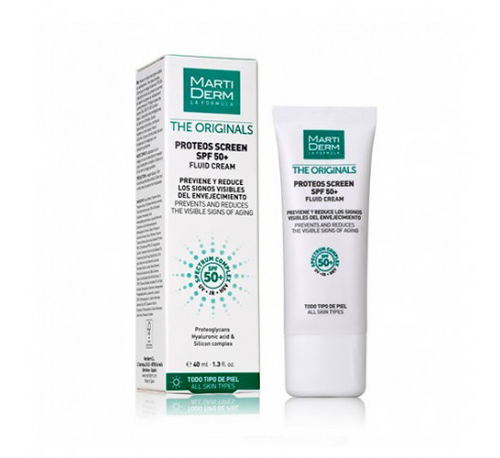 Martiderm proteos screen spf50+ fluid cream (color 40 ml)
