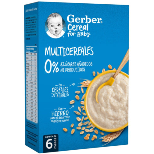 Gerber multicereales 0% azucares (1 estuche 250 g)