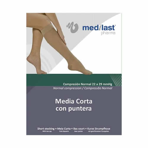 Media corta (a-d) comp normal - medilast con puntera (negro t - m)
