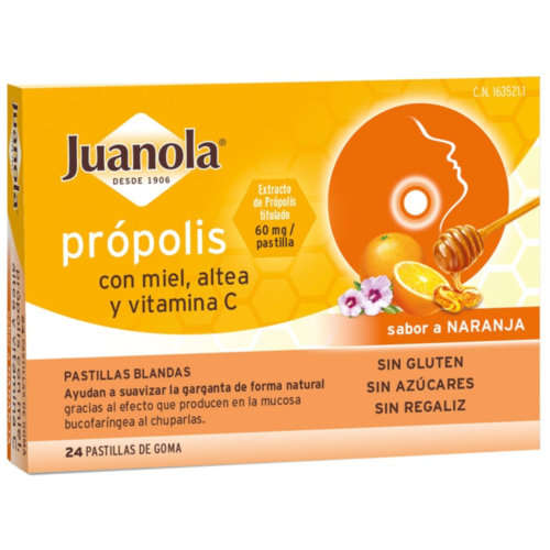 JUANOLA PROPOLIS PASTILLAS NARANJA (24 PASTILLAS)