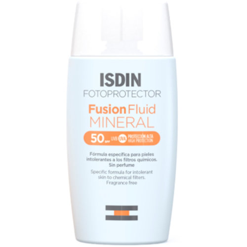 FOTOPROTECTOR ISDIN MINERAL FUSION FLUID 50+ SIN FILTROS QUIMICOS