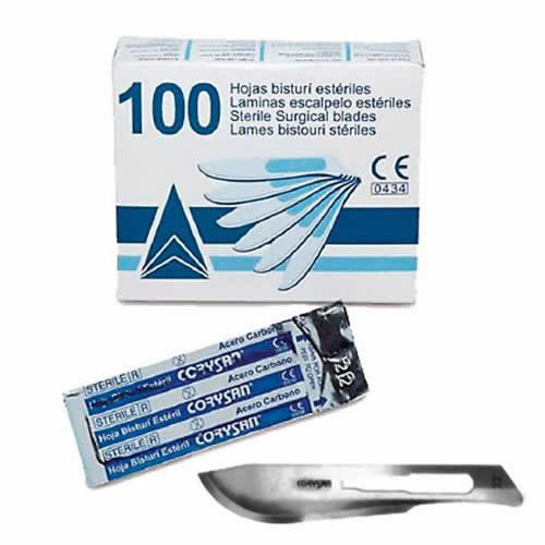 Hoja de bisturi esteril - corysan (n 22)