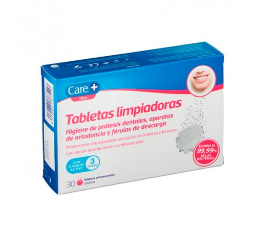 Care+ tabletas limpiadoras (30 tabletas efervescentes)