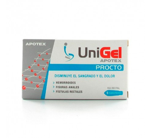 UNIGEL APOTEX PROCTO 5 SUPOS