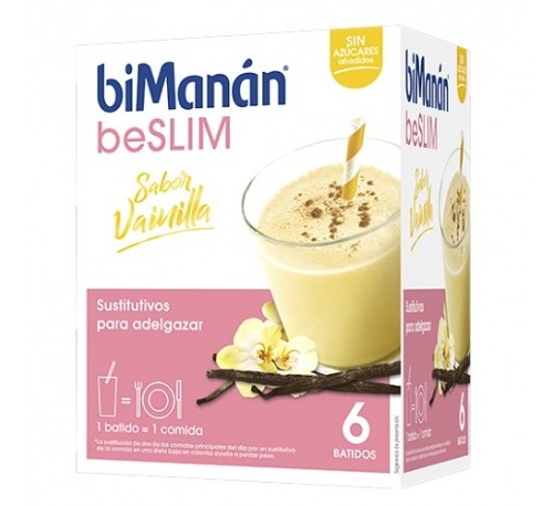 Bimanan beslim sustitutivo batido (6 sobres 55 g sabor vainilla)