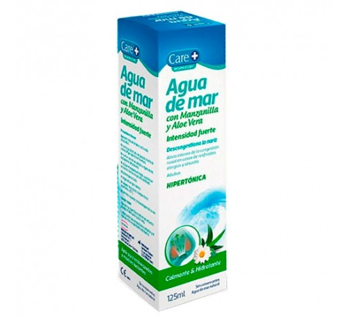 Care+ agua de mar manzanilla y aloe vera - intensidad fuerte (125 ml)