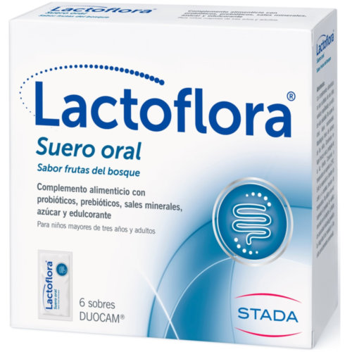 Lactoflora suero oral (6 sobres duocam sabor frutas del bosque)