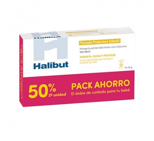 Halibut dermo h pomada pañal protectora (2 x 45 g)