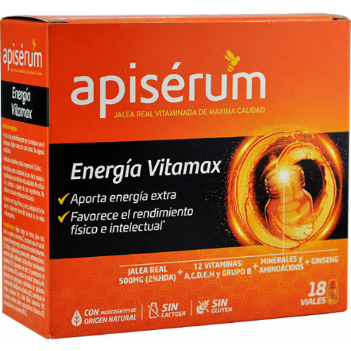 Apiserum energia vitamax (18 viales)