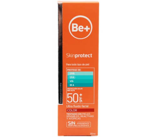 Be+ skin protect ultrafluido facial spf50+ (color 50 ml)