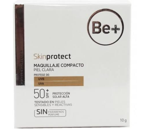 Be+ skin protect maquillaje compacto spf50+ (piel clara 10 g)