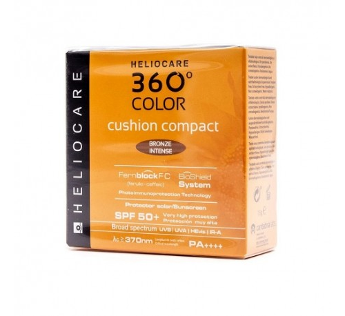 Heliocare 360º color cushion compact spf 50+ - protector solar (bronze intense 15 g)