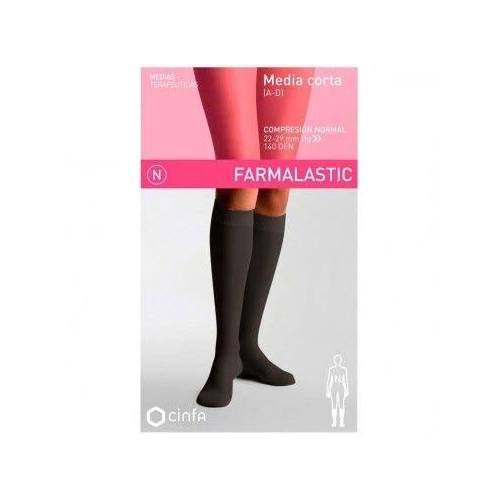 Media corta (a-d) comp normal - farmalastic puntera abierta (negro t- p)