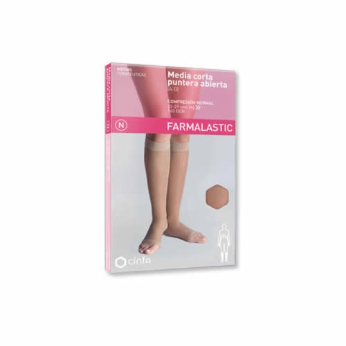 Media corta (a-d) comp normal - farmalastic puntera abierta (camel t- m)